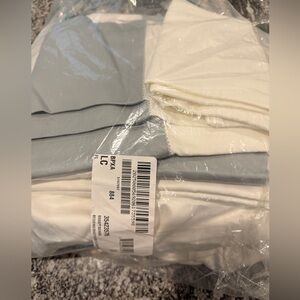 Boll & Branch Signature Colorblock bedsheets Set of 4 - Gray and White Queen